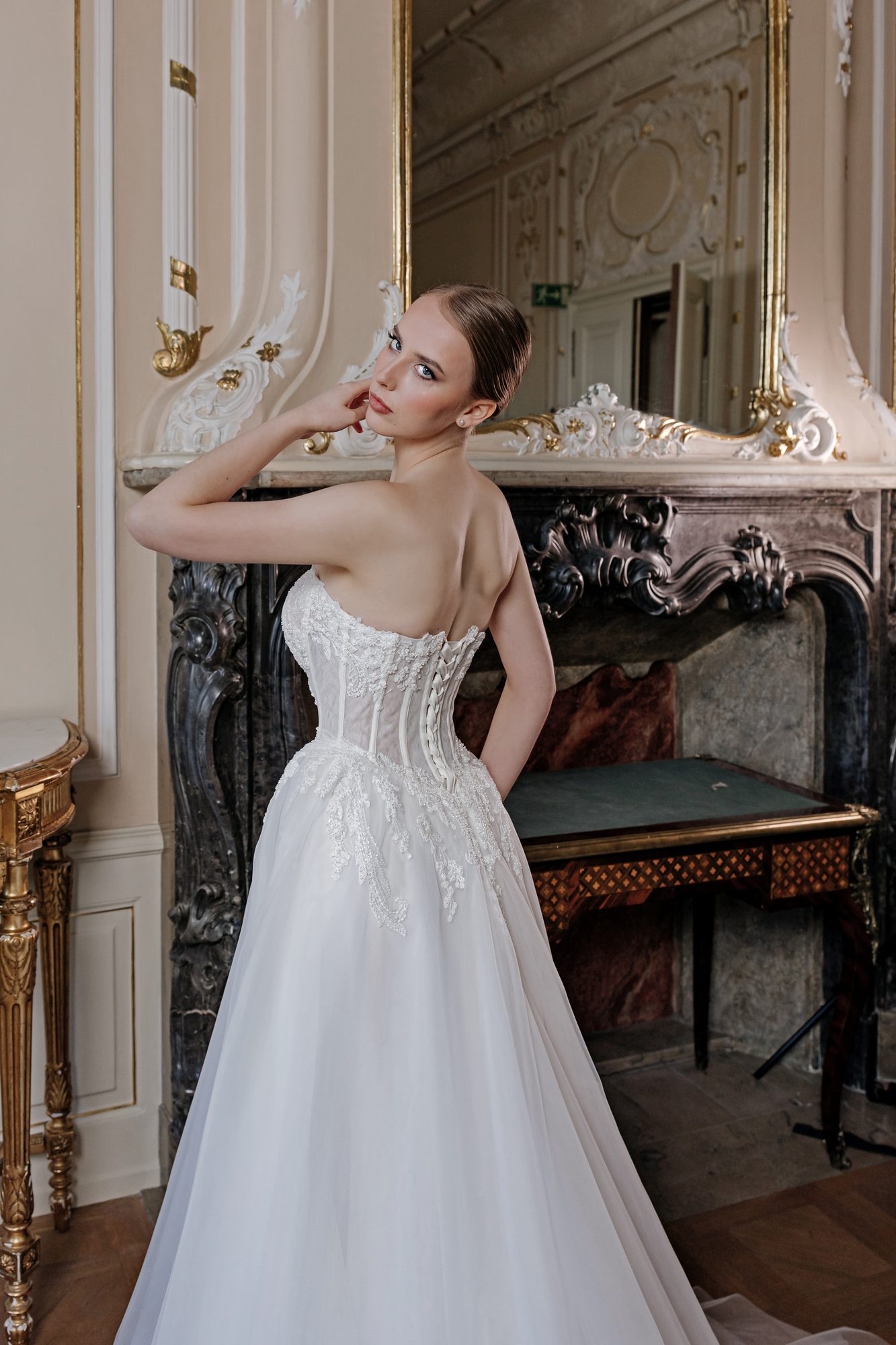 Charlotte A-vonalú menyasszonyi ruha – Viktoria Marriage