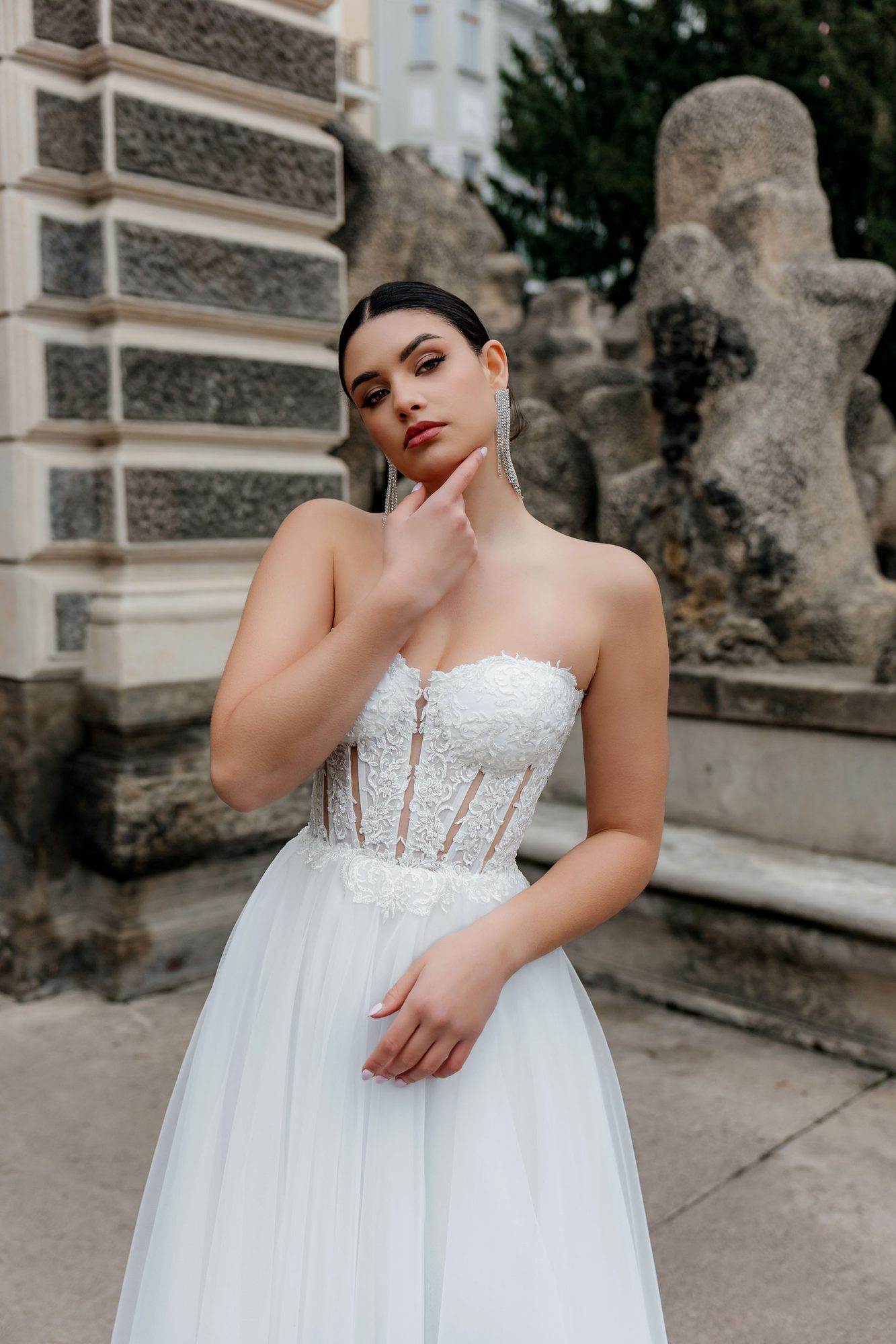 Cybill A-vonalú menyasszonyi ruha – Viktoria Marriage
