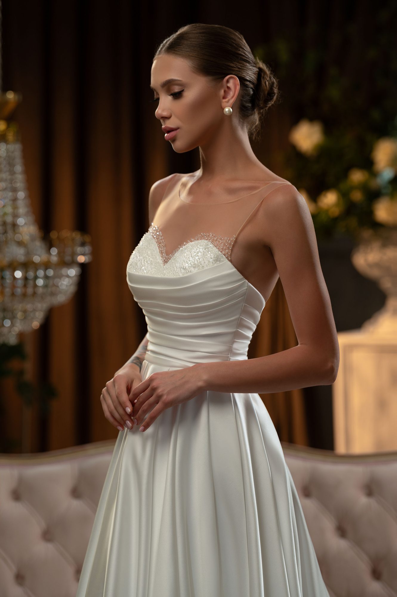 Medilin A-vonalú menyasszonyi ruha – Viktoria Marriage
